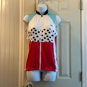 Gently loved women’s performance cycling shirt size large